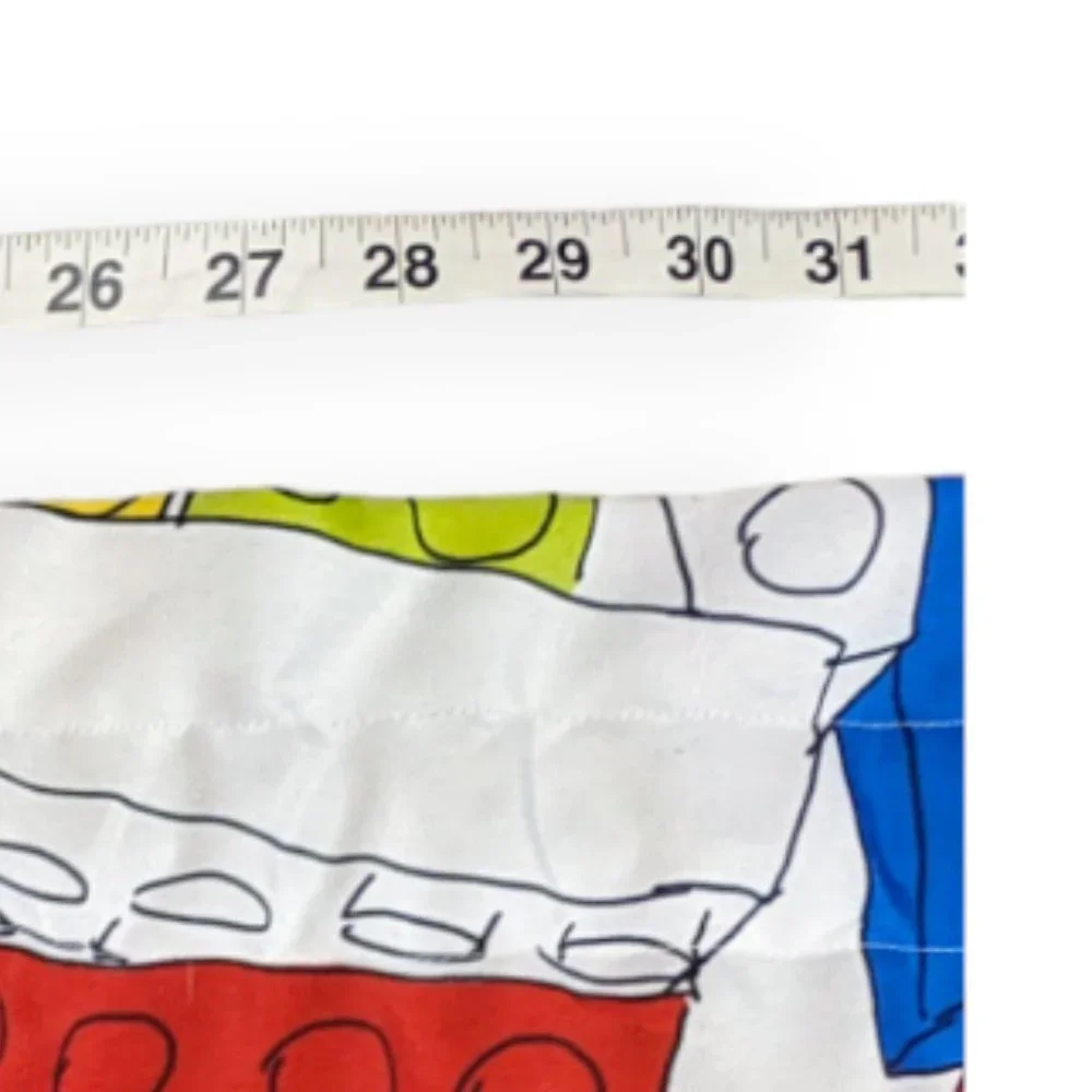 Lego Inspired Handmade Set of 2 Window Valance